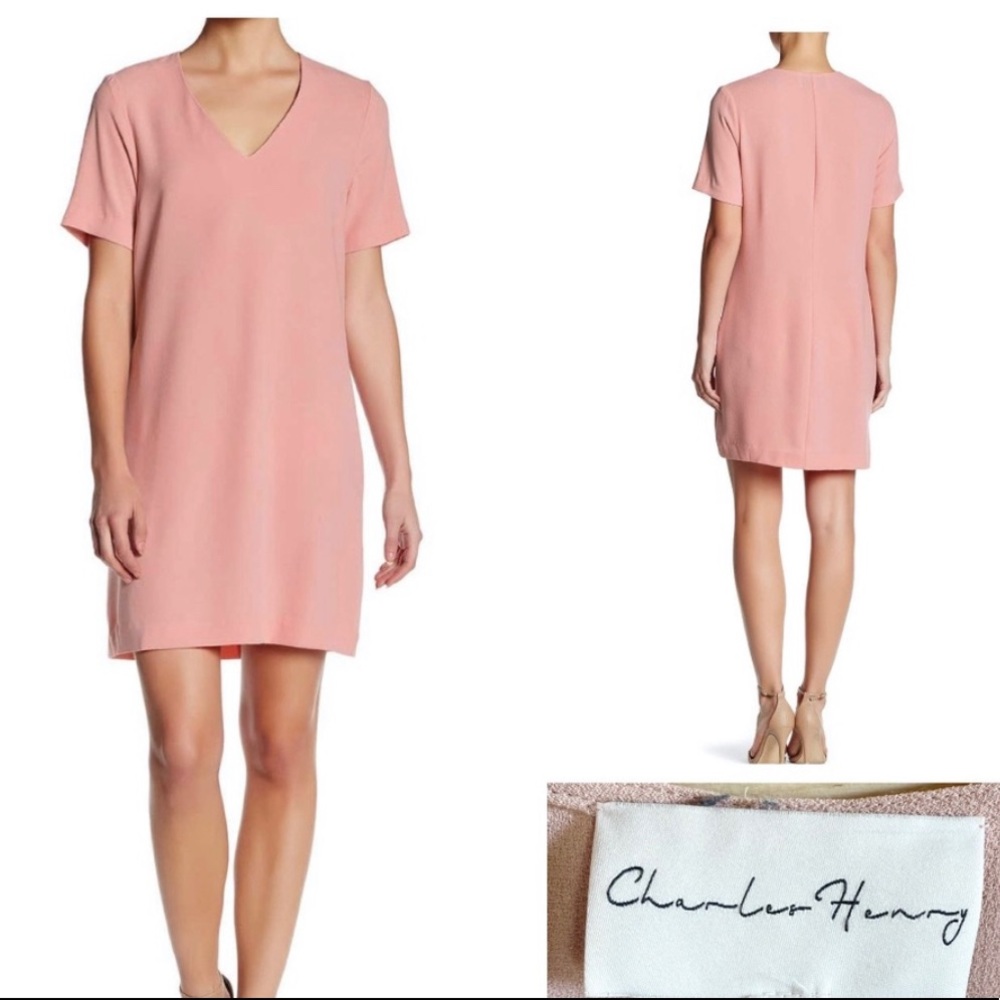 NWOT Charles Henry Blush Pink Dress